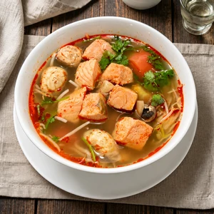 Salmon Hot and Sour Soup